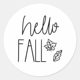 Hallo Fall Runder Aufkleber