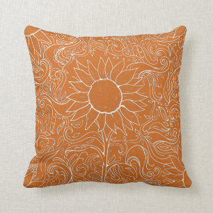 Hallo Fall Sonnenblume Orange Herbst Reversible Kissen