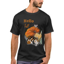 Hallo Fall T - Shirt mit Whimsical Cat und Maus