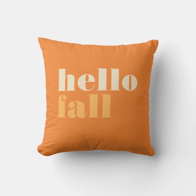 Hallo Fall Throw Kissen (Vorderseite)
