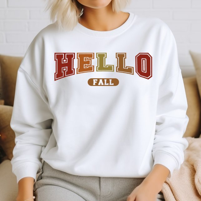 Hallo Fall Trendy Herbst Varsity Sweatshirt (Von Creator hochgeladen)