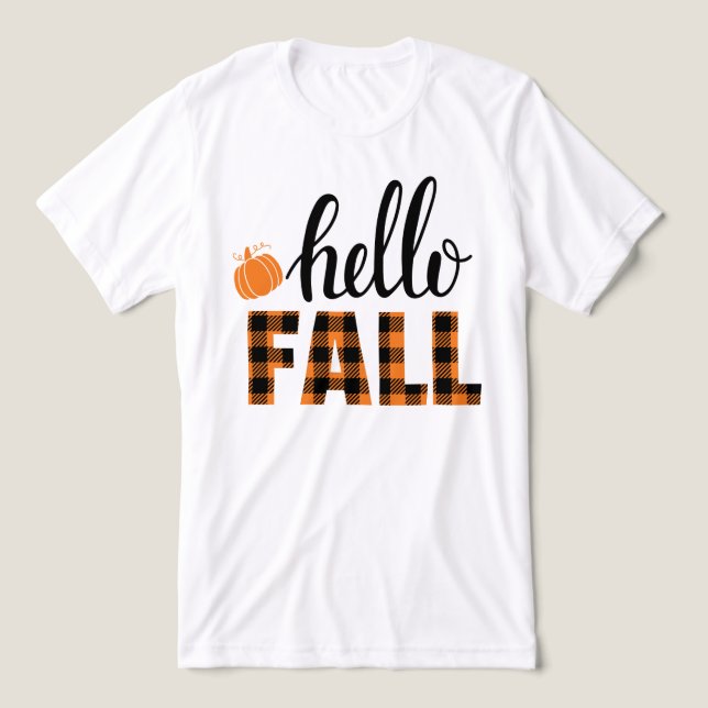Hallo Fall Tri-Blend Shirt (Design Vorderseite)
