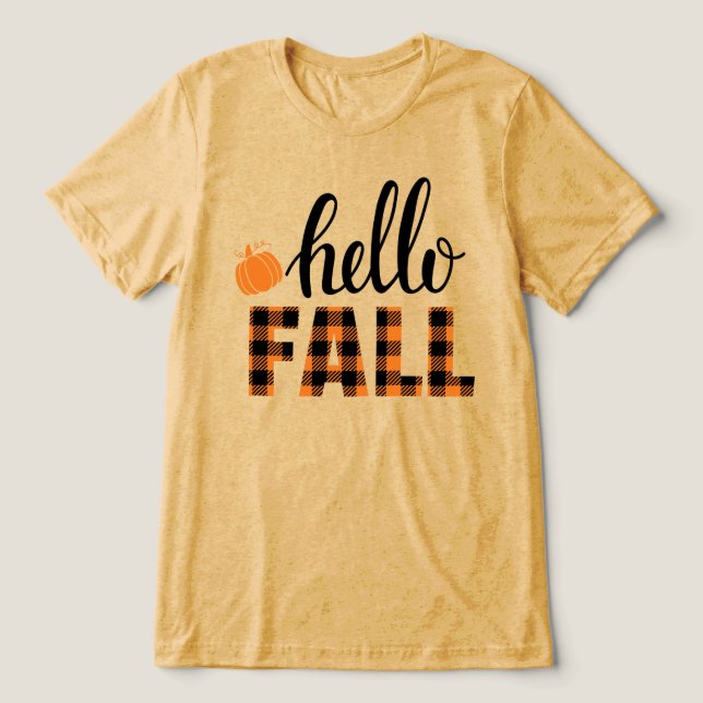 Hallo Fall Tri-Blend Shirt (Design Vorderseite)