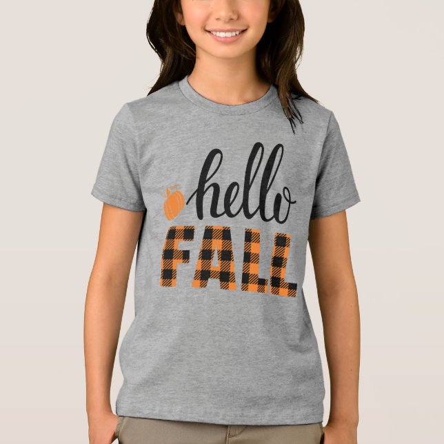 Hallo Fall Tri-Blend Shirt (Vorderseite)