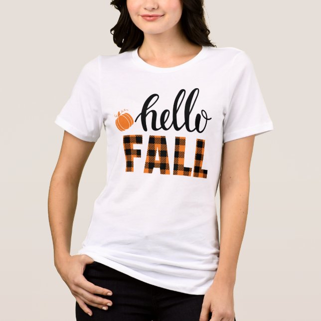 Hallo Fall Tri-Blend Shirt (Vorderseite)