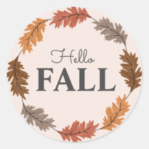 Hallo Fall Wasserfarbe Herbst Aufkleber