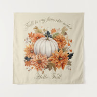 Hallo Fall Wasserfarbe Wildblumen Blätter Herbst