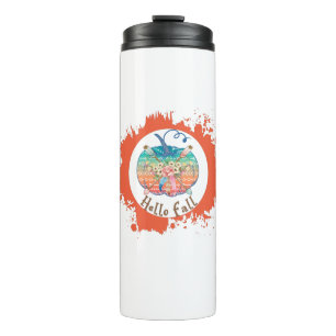 Hallo Fall - Whimsical Pumpkin Design Thermosbecher