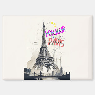Hallo Farbige Paris Magnet