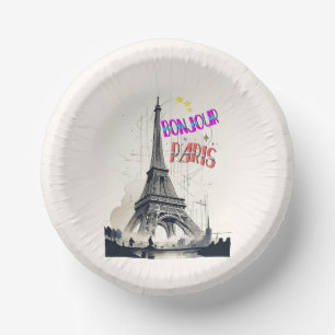 Hallo Farbige Paris Pappteller