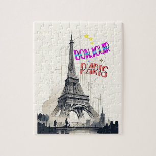 Hallo Farbige Paris Puzzle