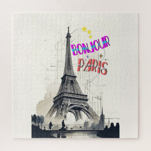 Hallo Farbige Paris Puzzle
