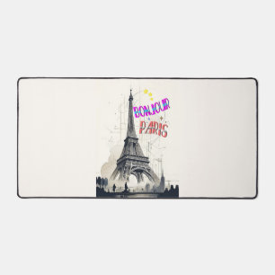 Hallo Farbige Paris Schreibtischunterlage