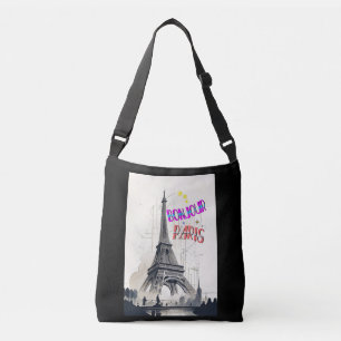 Hallo Farbige Paris Tragetaschen Mit Langen Trägern