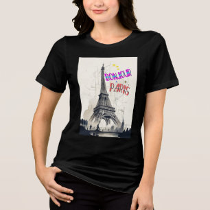 Hallo Farbige Paris Tri-Blend Shirt