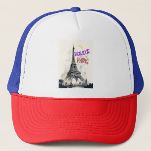 Hallo Farbige Paris Truckerkappe