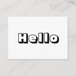 Hallo, fett moderne Schwarz-weiße Karte