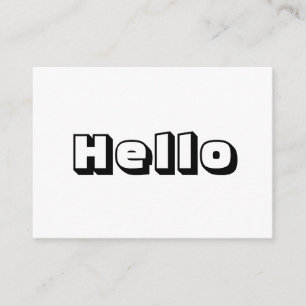 Hallo, fett moderne Schwarz-weiße Karte