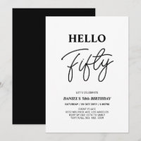 Hallo Fifty | Black & White 50. Geburtstagsparty