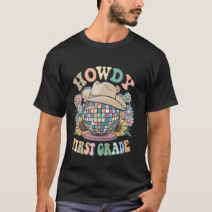 Hallo First Grade Cowgirl Country 1. Klasse Rücken T-Shirt