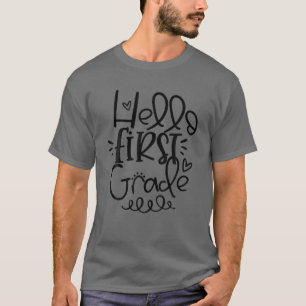 Hallo First Grade Funny 1. Grade Squad Zurück zum T-Shirt