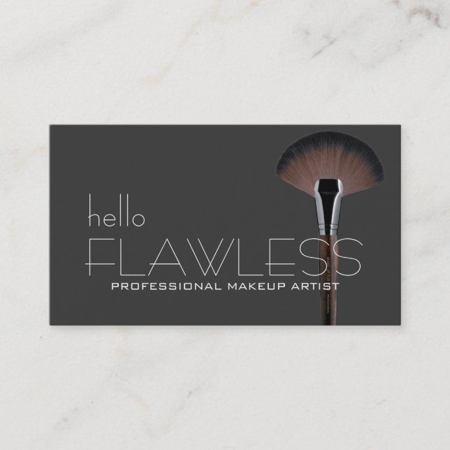 Hallo Flawless BERUFLICH MAKEUP ARTIST Visitenkarte (Vorderseite)