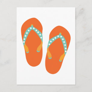 Hallo Flip Flops Postkarte