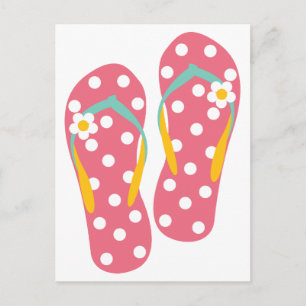 Hallo Flip Flops Postkarte