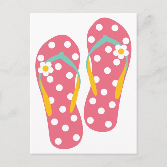 Hallo Flip Flops Postkarte (Vorderseite)