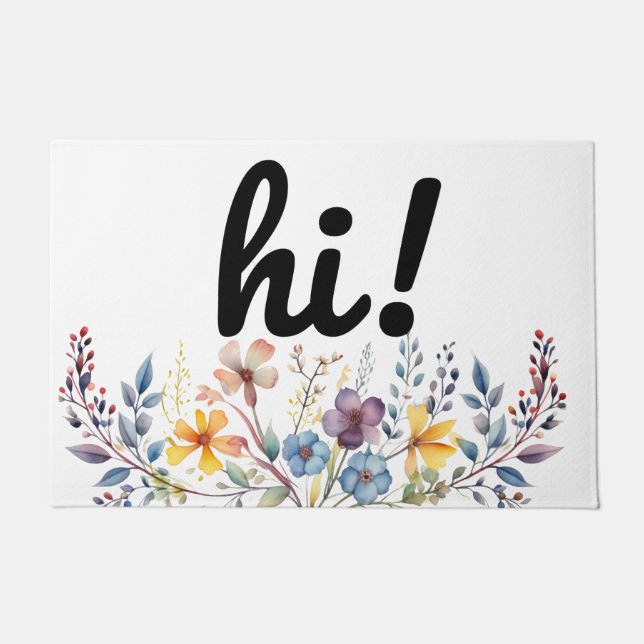 hallo floral fußmatte (Vorderseite)