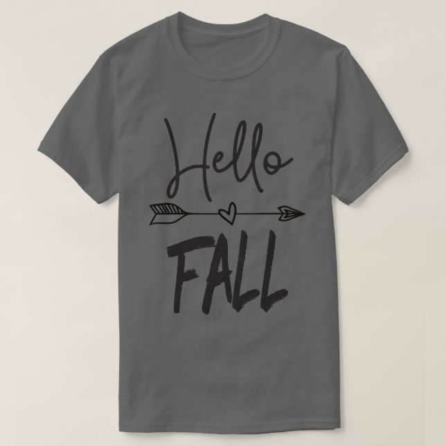 Hallo Frauen Herbst Niedlich Herbst T-Shirt für Fr (Design vorne)