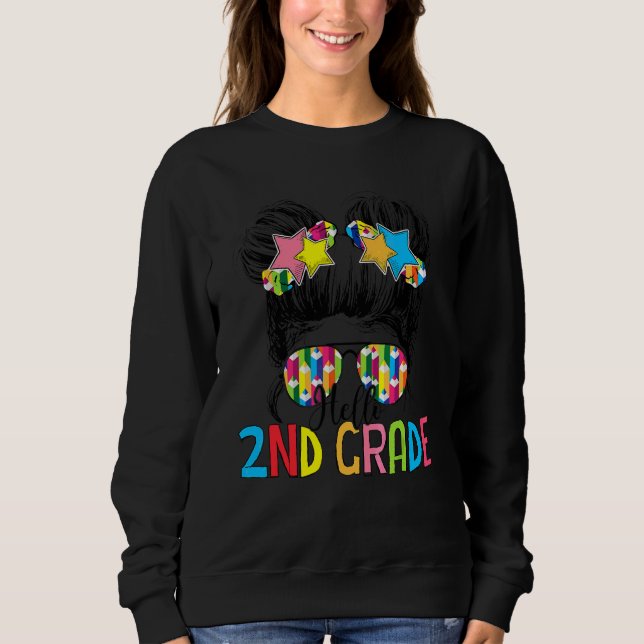 Hallo Fräulein 2. Klasse 1. Schultag Sweatshirt (Vorderseite)