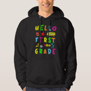 Hallo Fräulein Erste Klasse Zurück zur Schule Lehr Hoodie