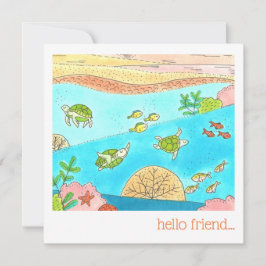 Hallo Freund Mitteilungskarte