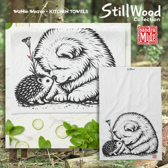 HALLO FREUND • StillWood • Chow & Igel Geschirrtuch (Von Creator hochgeladen)