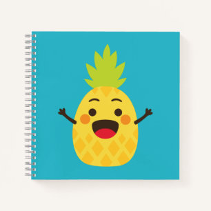 Hallo Freunde! Ananas-Illustration Notizbuch