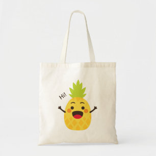 Hallo Freunde! Ananas-Illustration Tragetasche