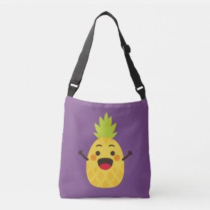 Hallo Freunde! Ananas-Illustration Tragetaschen Mit Langen Trägern