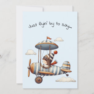 Hallo Freundschaft Kind Fliegende Whimsical Propel Karte