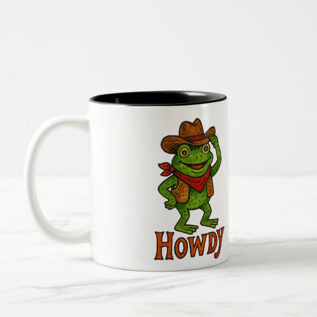 Hallo Frosch                                       Zweifarbige Tasse (Links)