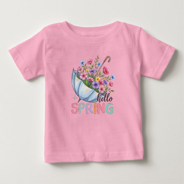 Hallo Frühling Baby T-shirt (Vorderseite)