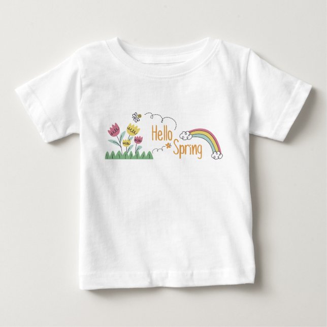Hallo Frühling Baby T-shirt (Vorderseite)