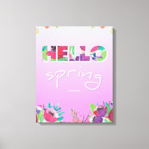 Hallo Frühling, Blume, Leinwand