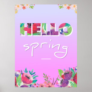 Hallo Frühling, Blume, Poster