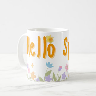 Hallo Frühling Blumen Tasse