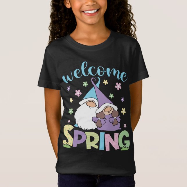 Hallo Frühling BlumenNomaden Paar Daisy Blume sp T-Shirt (Vorderseite)