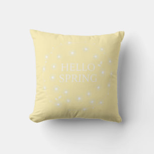Hallo Frühling Daisy Kranz Wurf Kissen