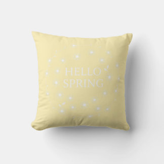 Hallo Frühling Daisy Kranz Wurf Kissen