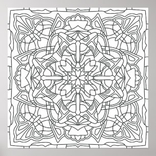 Hallo Frühling: Geometric Mandala Poster