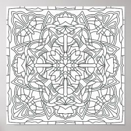 Hallo Frühling: Geometric Mandala Poster